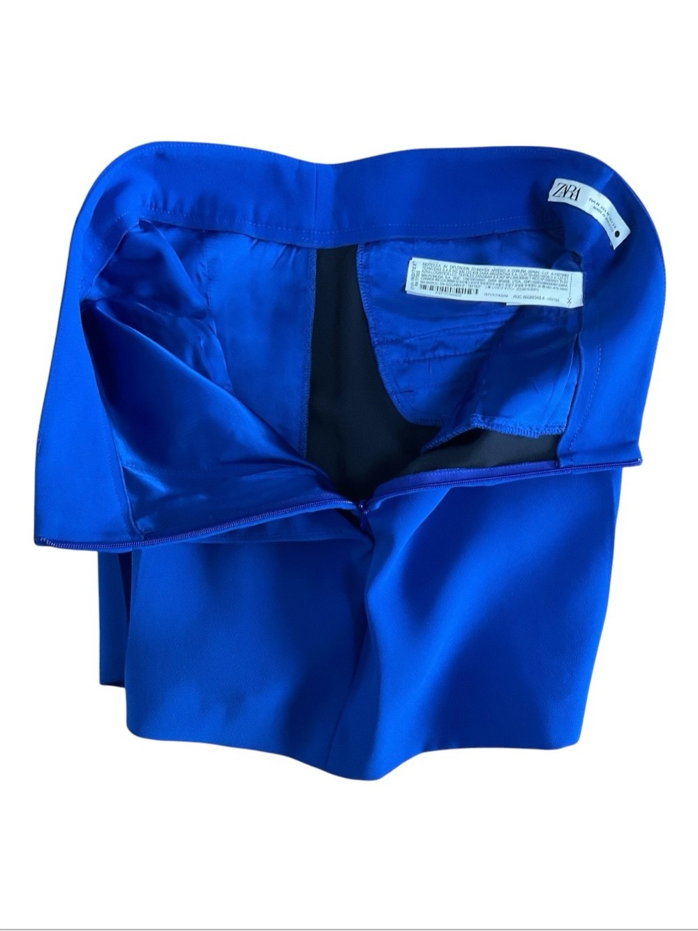 Zara Bright Blue High-Waist Tailored Shorts - Picture 3 of 5